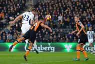 HULL, ENGLAND - NOVEMBER 26: Gareth McAuley of West Bromwich Albion heads to score the opening goal during the Premier League match between Hull City and West Bromwich Albion at KCOM Stadium on November 26, 2016 in Hull, England.  (Photo by Tony Marshall/Getty Images)